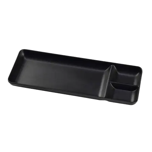Dinewell Melamine Chip & Dip Serving Platter - Matte Black