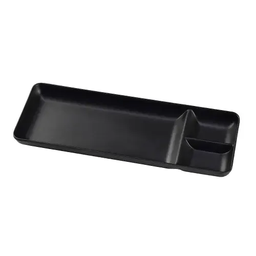 Dinewell Melamine Chip & Dip Serving Platter - Matte Black