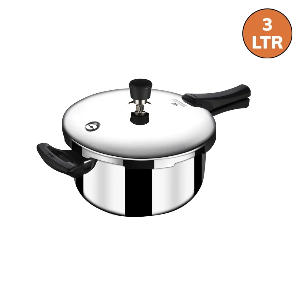 Stahl Xpress Stainless Steel Outer Lid Triply Cooker - 3 L