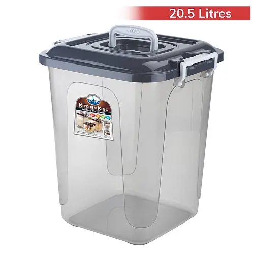 Joyo Plastic Kitchen King Storage Container (Grey) - 20.5 L