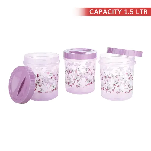 Joyo Spacio Container (German Lavender) 1.5 L - Set Of 3
