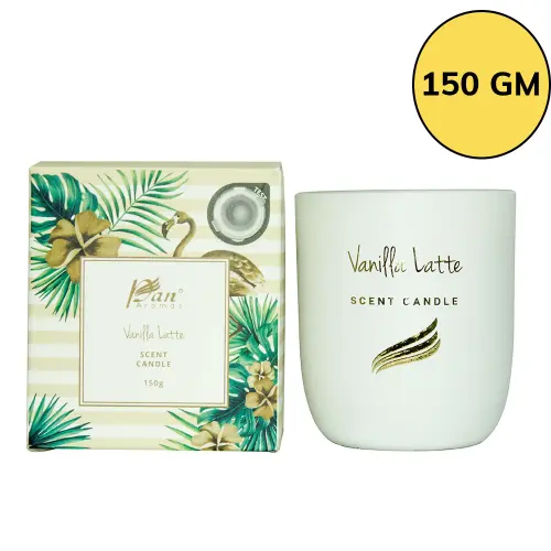 Pan Aromas Crystal Collection Scented Candle - Vanilla Latte