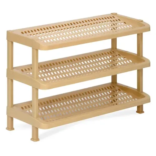 Nilkamal Plastic Multipurpose Rack03 - Marble Beige