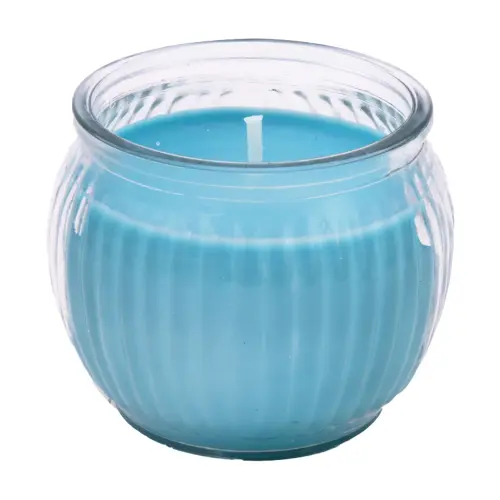 Iris Swirl Jar Candle - Cool Blue