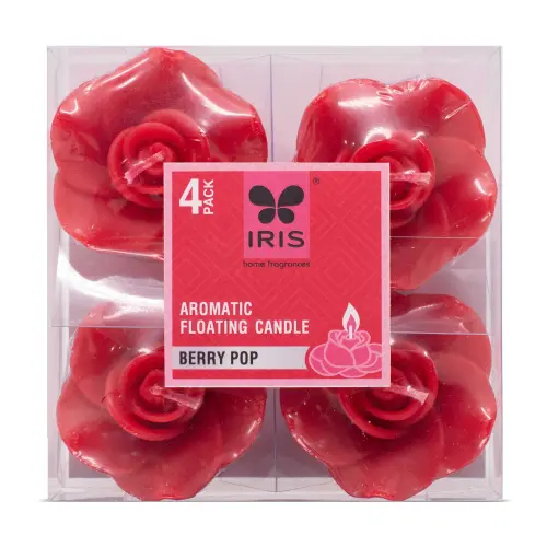 Iris Floater Candle - Berry Pop