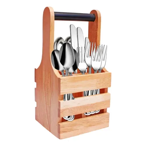 KVG Deluxe Rubber Wood Cutlery Stand