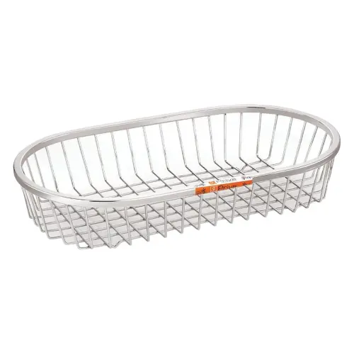 Priya Stainless Steel Multipurpose Coral Oval Basket