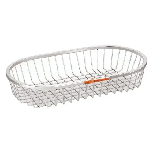 Priya Stainless Steel Multipurpose Coral Oval Basket