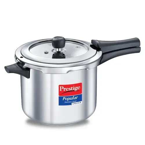 Prestige Popular Stainless Steel Svachh Outer Lid Pressure Cooker - 5 L
