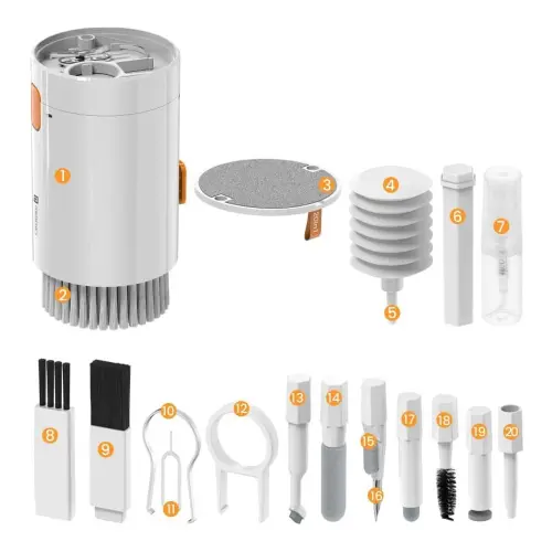 Portronics 20-In-1 Multipurpose Device Cleaning Kit - White