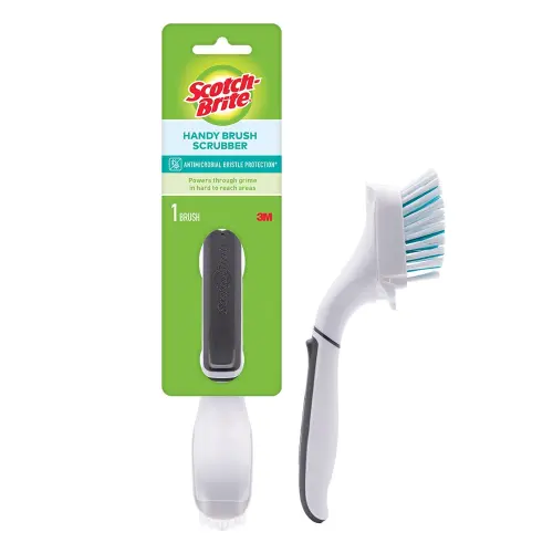 Scotch Brite Handy Brush Scrubber - White & Turquoise