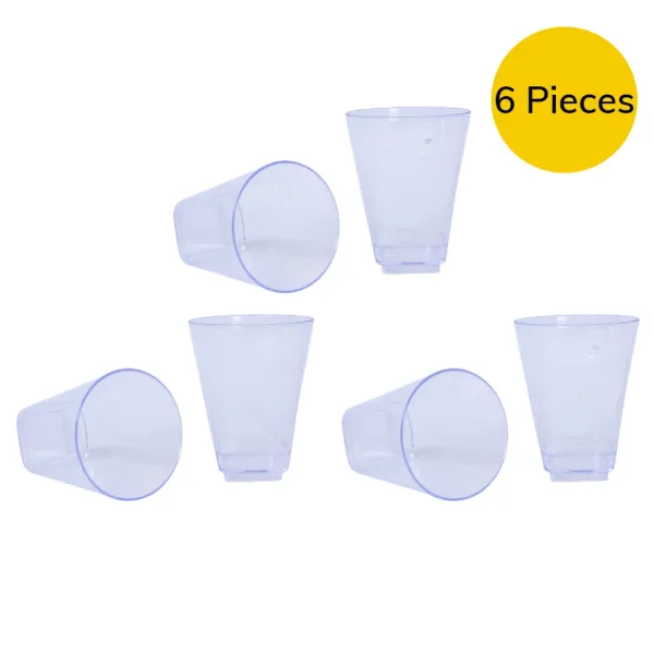 Vinay Trading Reusable Crystal Glass - Set of 6