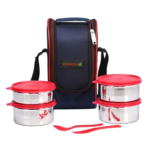 Varmora Stainless Steel Mini Xclusive Lunch Box - Raspberry Pink