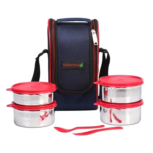 Varmora Stainless Steel Mini Xclusive Lunch Box - Raspberry Pink