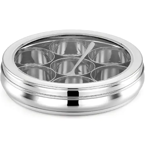 Priya Stainless Steel See Through Bailly Masala Dabba