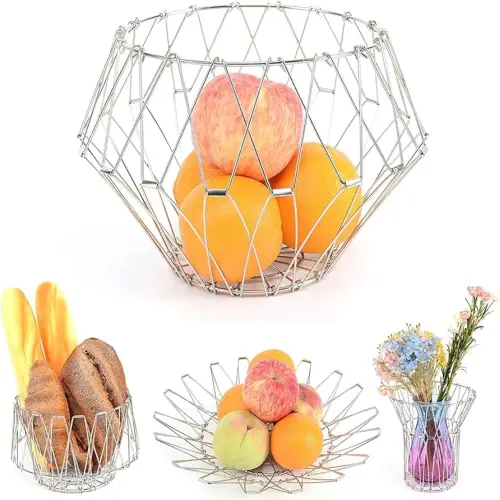 Indigo Metalware Multi Use Stainless Steel Fruit & Vegetable Basket