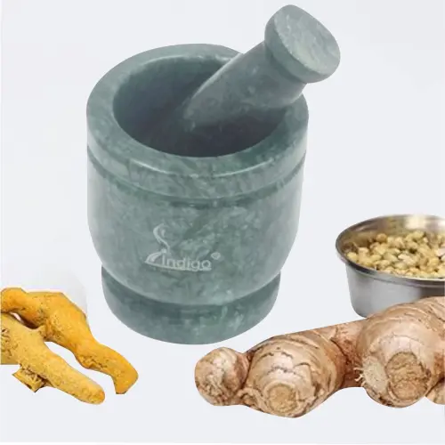 Indigo Metalware Marble Pestel (khalbatta)