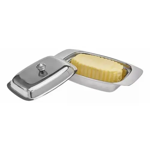 Indigo Metalware Stainless Steel Butter Dish