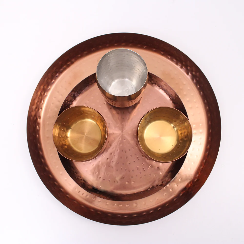 Reev Stainless Steel Bronze Coating Dinner Set