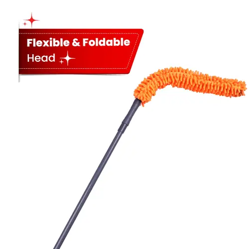 Chakaachak Multipurpose Microfiber Duster - Grey & Orange