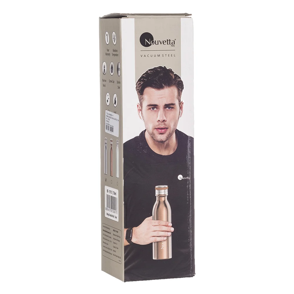 Nouvetta Stainless Steel Indigo Double Wall Bottle - Steel