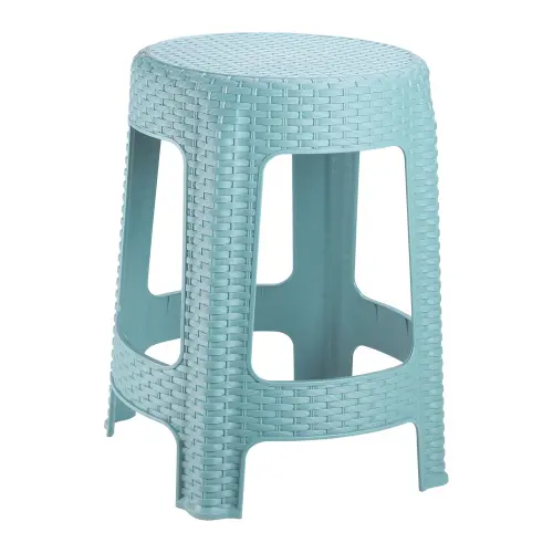Joyo Cane Round Stool - Ice Cabbage