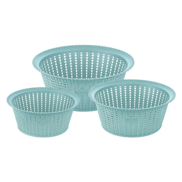 Joyo Knit Basket With Jali (Ice Cabbage) - Set Of 3