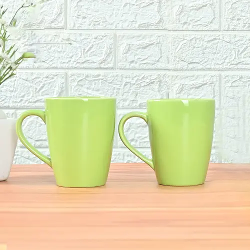 Femora Ceramic Coffee Mug (Green) - 360 ml