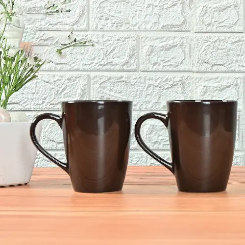 Femora Ceramic Coffee Mug (Brown) - 360 ml