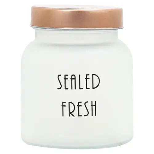 Femora Kitchen Storage Glass Jar With Steel Golden Lid