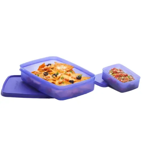 SignoraWare Easy Plastic Lunch Box (850 ml + 150 ml) - Purple