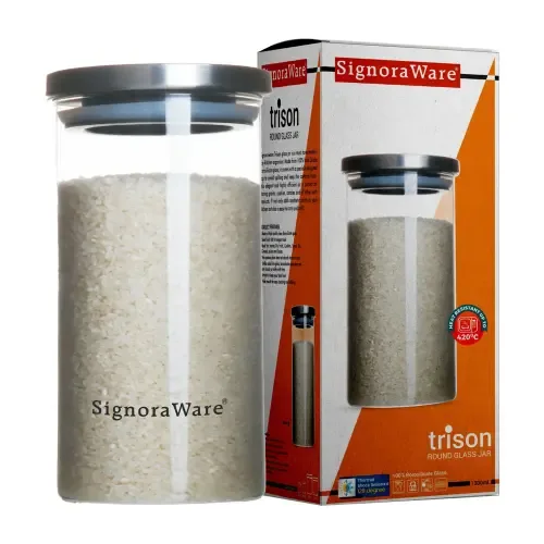Signoraware Airtight Round Borosilicate Glass Jar
