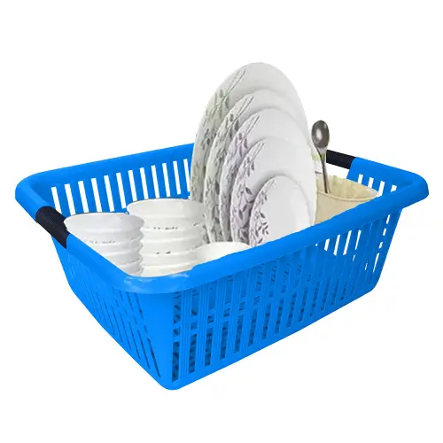 Princeware Maharaja Plastic Storage Basket (Blue)