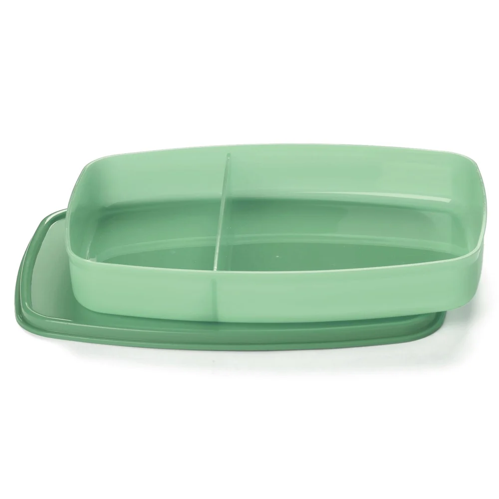 SignoraWare Plastic Slim Compartment Lunch Box - Green
