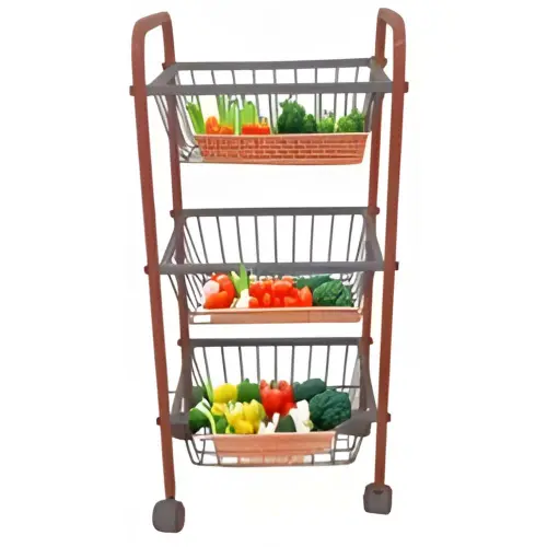 Right Kitchen 3 Layer Vegetable Trolley - 34.5x71x26