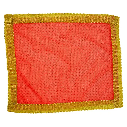 Shubhkart Darshana Puja Red Chunni - 12x15 Inches