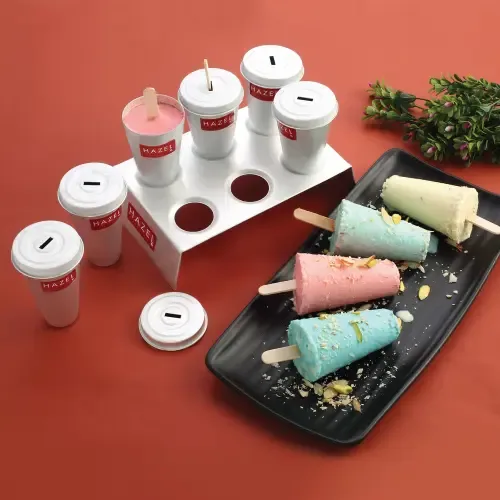 HAZEL Aluminium 6 Kulfi Mould & 1 Stand