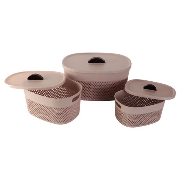 Happy Family Estonia Multipurpose Baskets With Lid - Beige