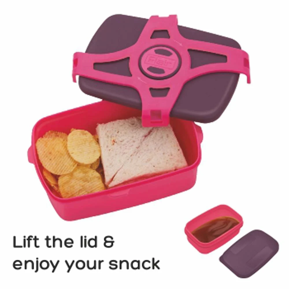 Flair Spinner Rectangular Lunch Box - Pink