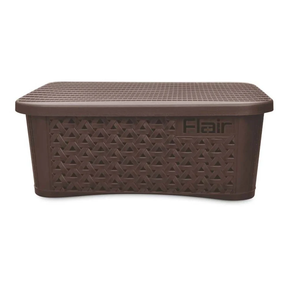 Flair Utility Multipurpose Basket With Lid (Medium) - Brown