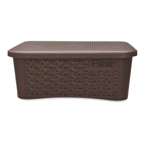 Flair Utility Multipurpose Basket With Lid (Medium) - Brown