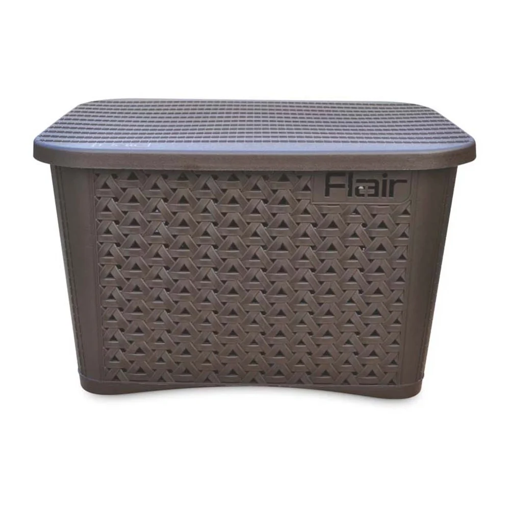 Flair Utility Multipurpose Basket With Lid (Large) - Brown