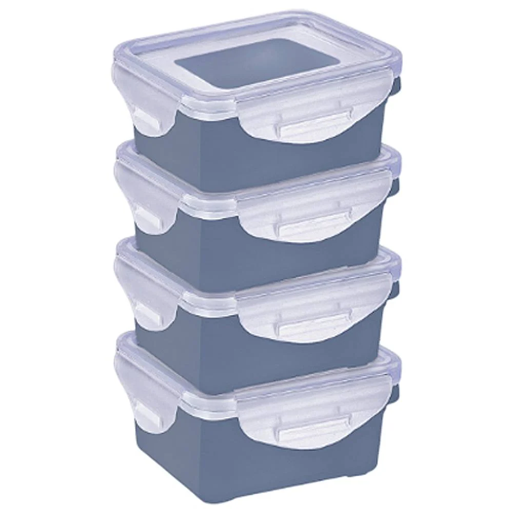 All Time Plastic Lock & Safe Storage Containers (200 ml) - Set of 4