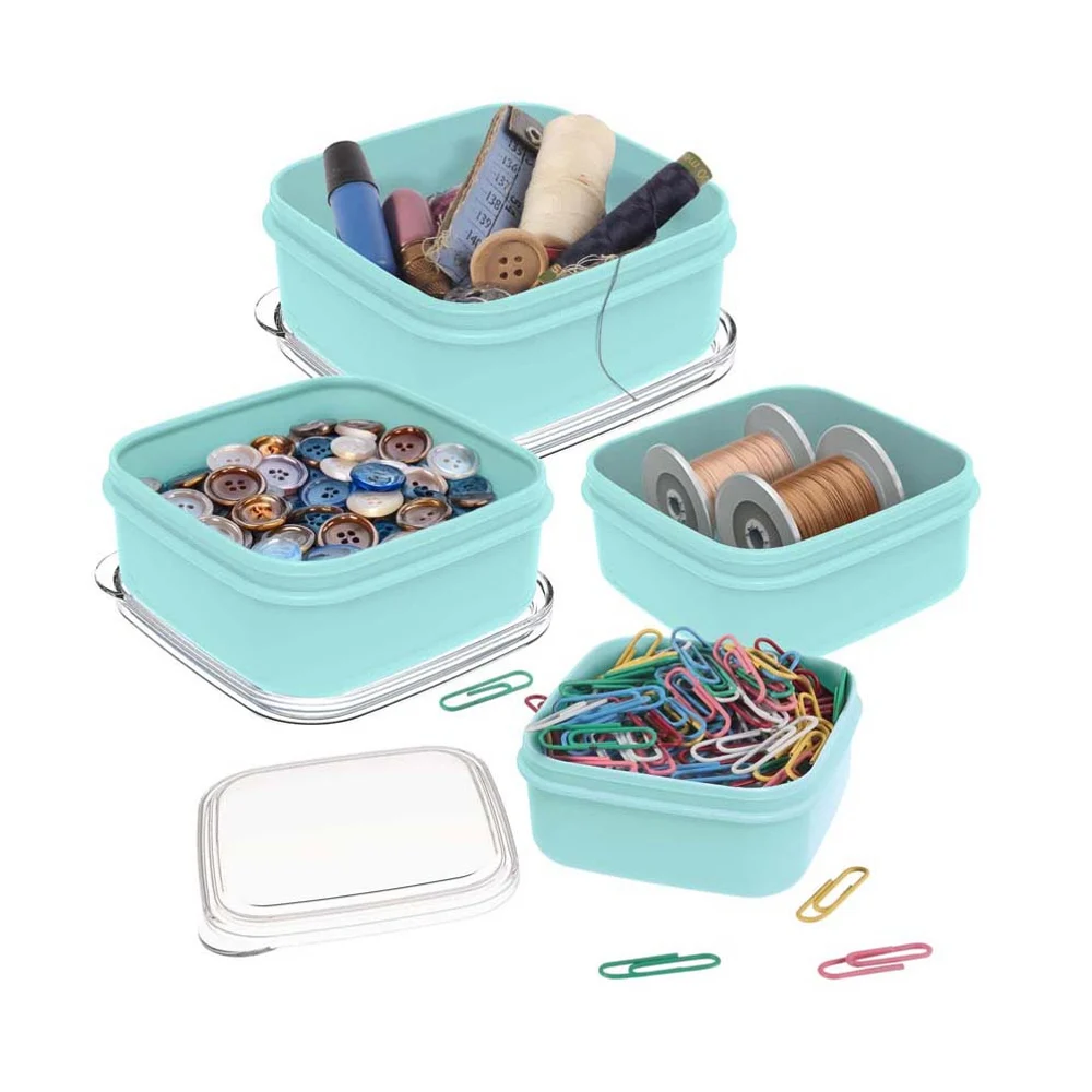 All Time Bestow Storage Containers (Mint Colour) - Set Of 4