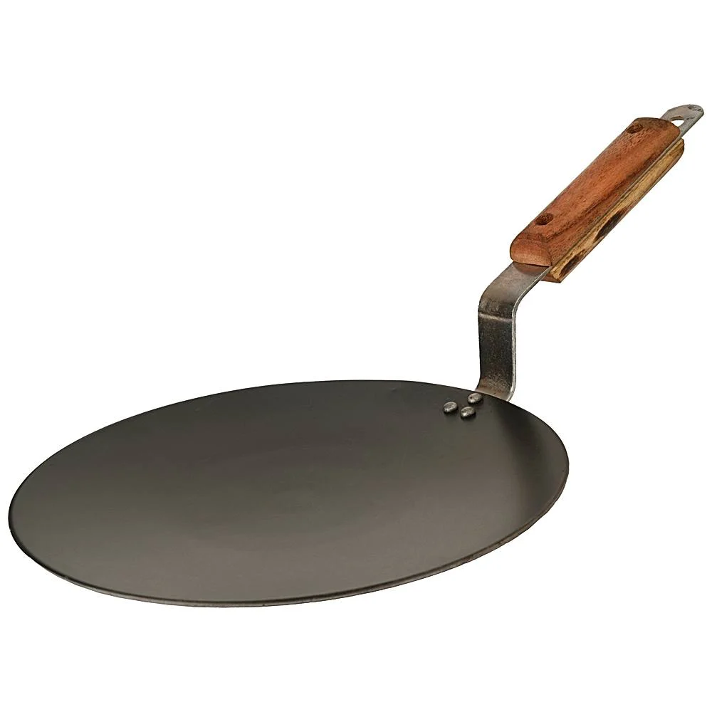 KYYTE Iron Sheet Metal Roti Tawa - Black