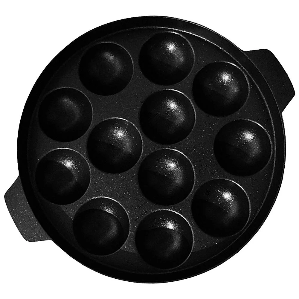 KYYTE Alpha Non - Stick Aluminium Appam 12 Kulis Kaan - Black