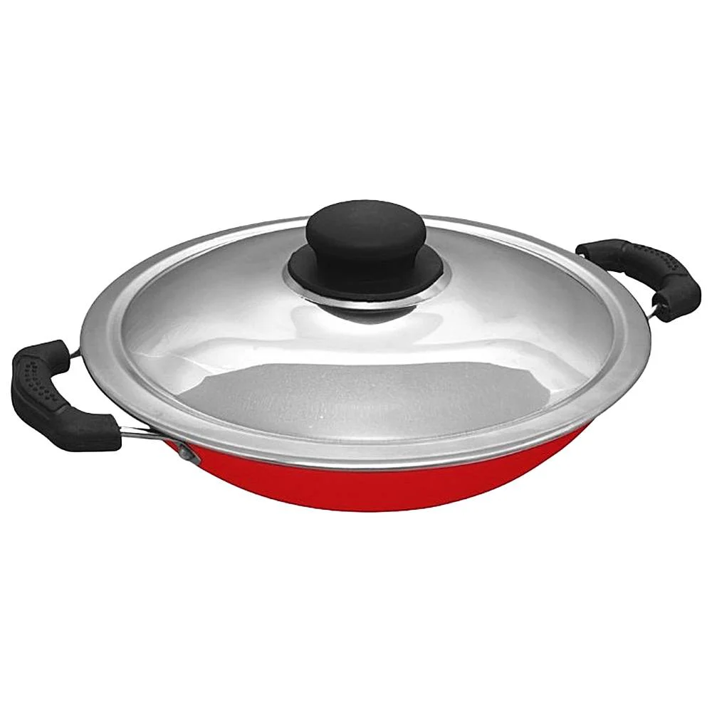 KYYTE Alpha Aluminium Appachetty With Steel Lid - Red