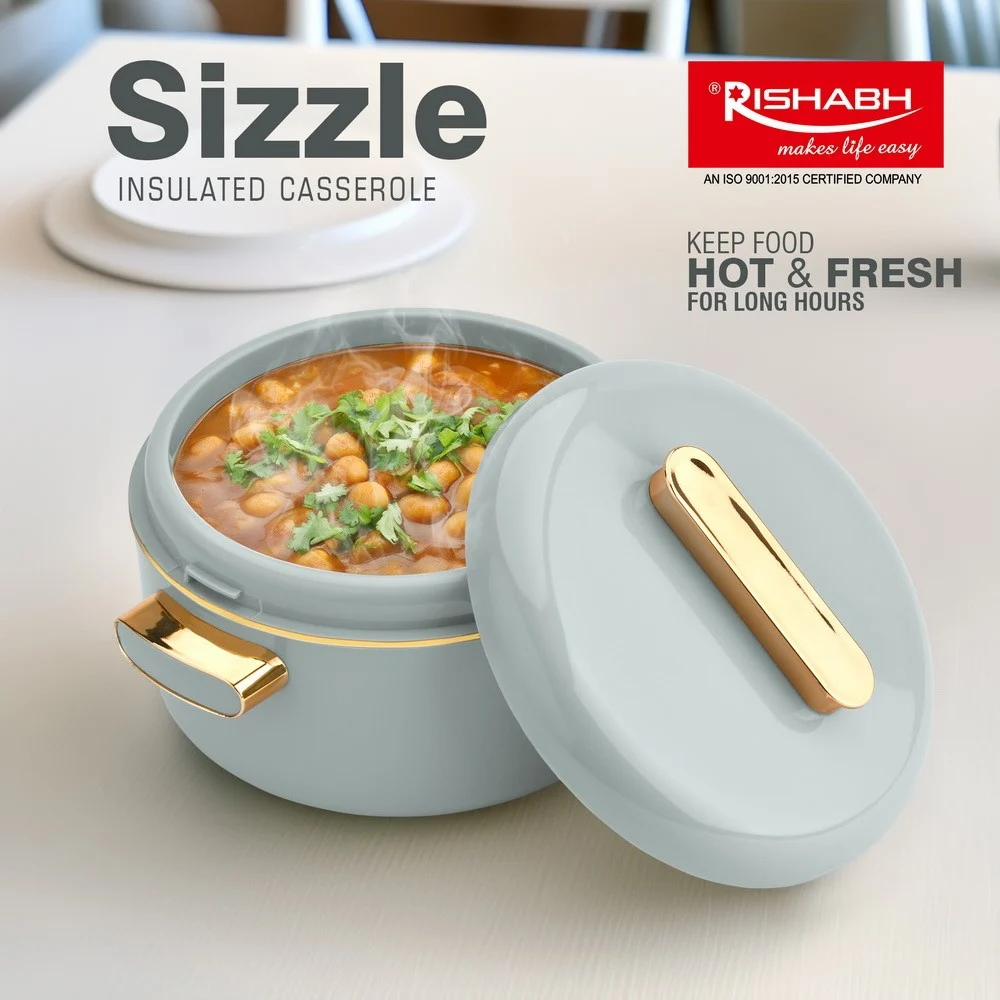 Rishabh Sizzle Insulated Casserole - Grey