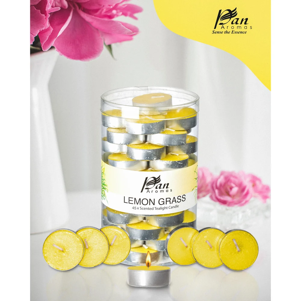 Pan Aromas Scented Tealight Candle Lemon Grass