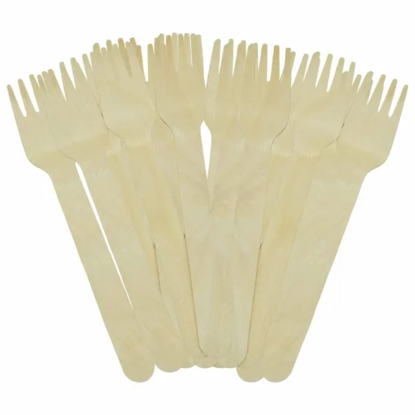 Richbond Disposables Wooden Forks Brownish 30 Pieces